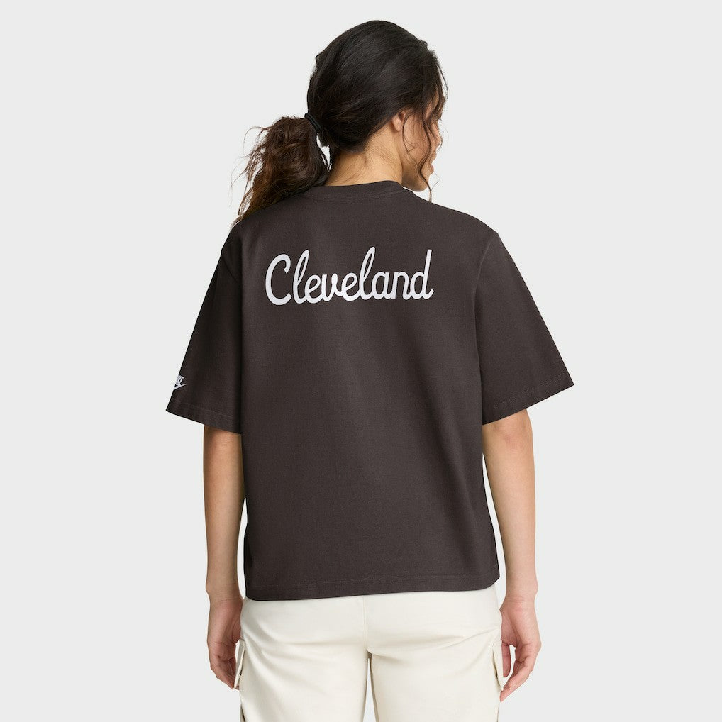 Cleveland Browns Women's Rewind Pocket Boxy T-Shirt - Brown cheap
