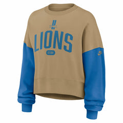 Detroit Lions Women's Oversized Rewind Pullover Sweatshirt - Tan outlet