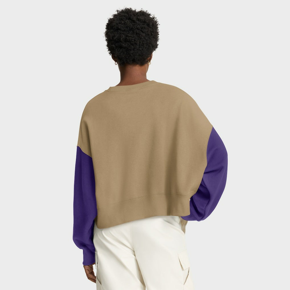 Minnesota Vikings Women's Oversized Rewind Pullover Sweatshirt - Tan cheap