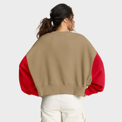 Kansas City Chiefs Women's Oversized Rewind Pullover Sweatshirt - Tan outlet