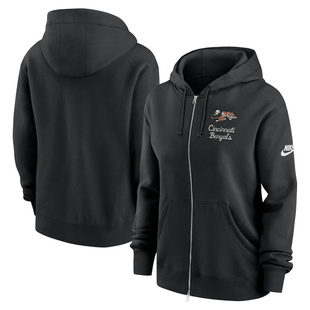 Cincinnati Bengals Women's Phoenix Rewind Full-Zip Hoodie - Black for sale