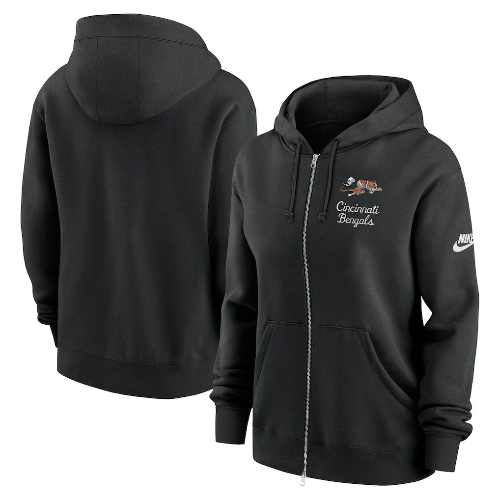 Cincinnati Bengals Women's Phoenix Rewind Full-Zip Hoodie - Black for sale