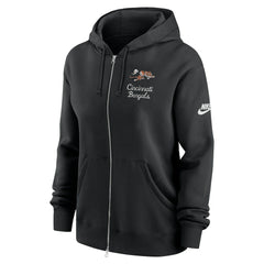 Cincinnati Bengals Women's Phoenix Rewind Full-Zip Hoodie - Black for sale