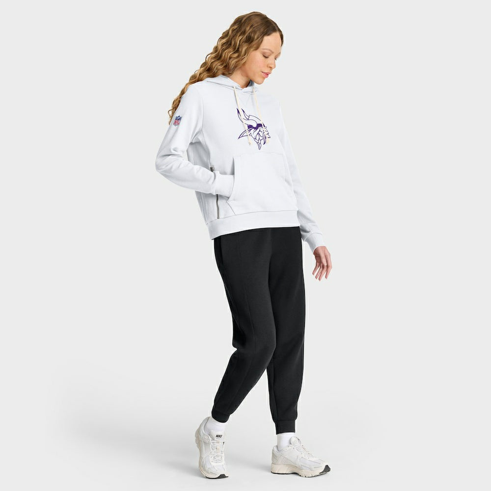 Minnesota Vikings Women's Alternate Logo Sideline Standard Issue Dri-FIT Hoodie - White discount