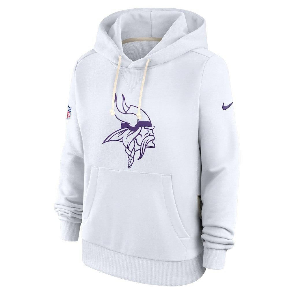 Minnesota Vikings Women's Alternate Logo Sideline Standard Issue Dri-FIT Hoodie - White discount
