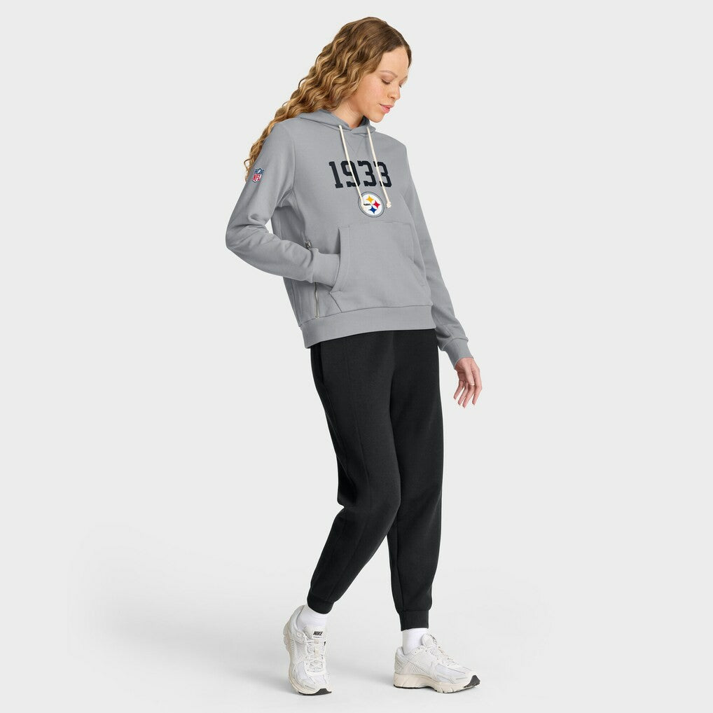 Pittsburgh Steelers Women's 1933 Sideline Standard Issue Dri-FIT Hoodie - Gray on sale