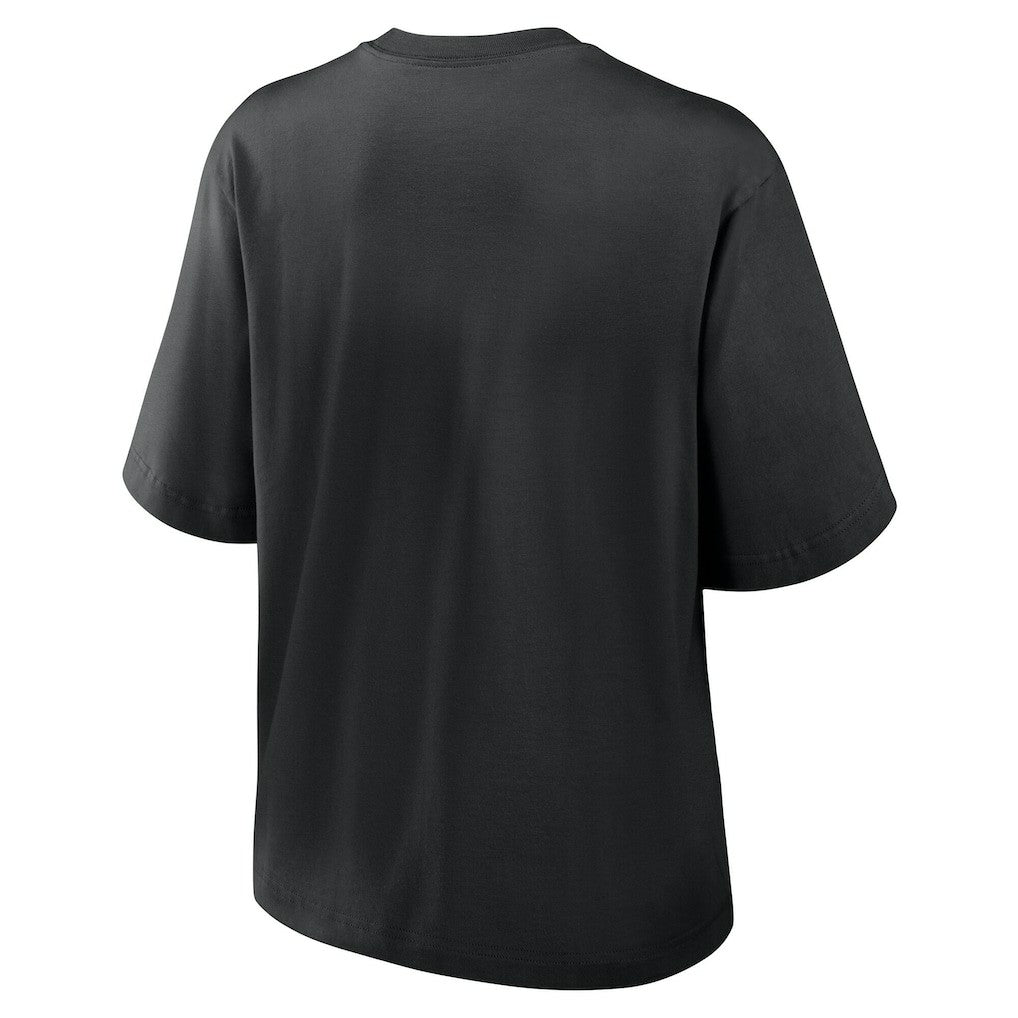 Las Vegas Raiders Women's Essential Script Relaxed Boxy T-Shirt - Black discount
