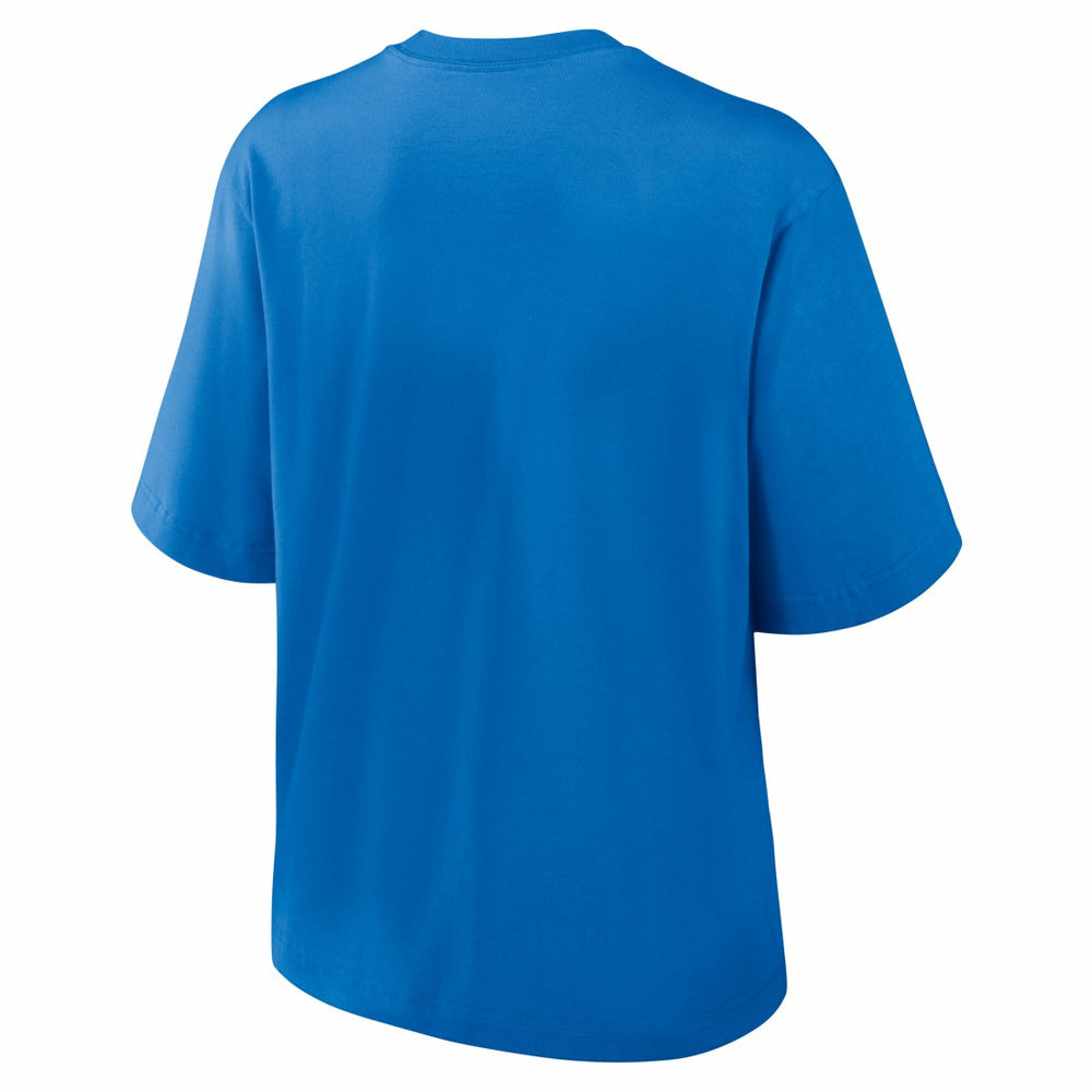 Detroit Lions Women's Essential Script Relaxed Boxy T-Shirt - Blue for sale