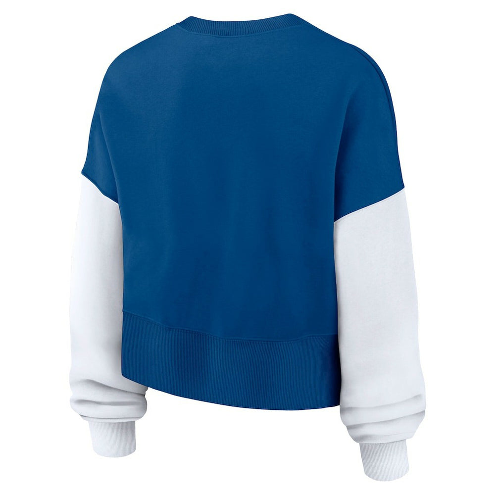 Indianapolis Colts Women's Oversized Color-Block Pullover Sweatshirt - Royal for sale