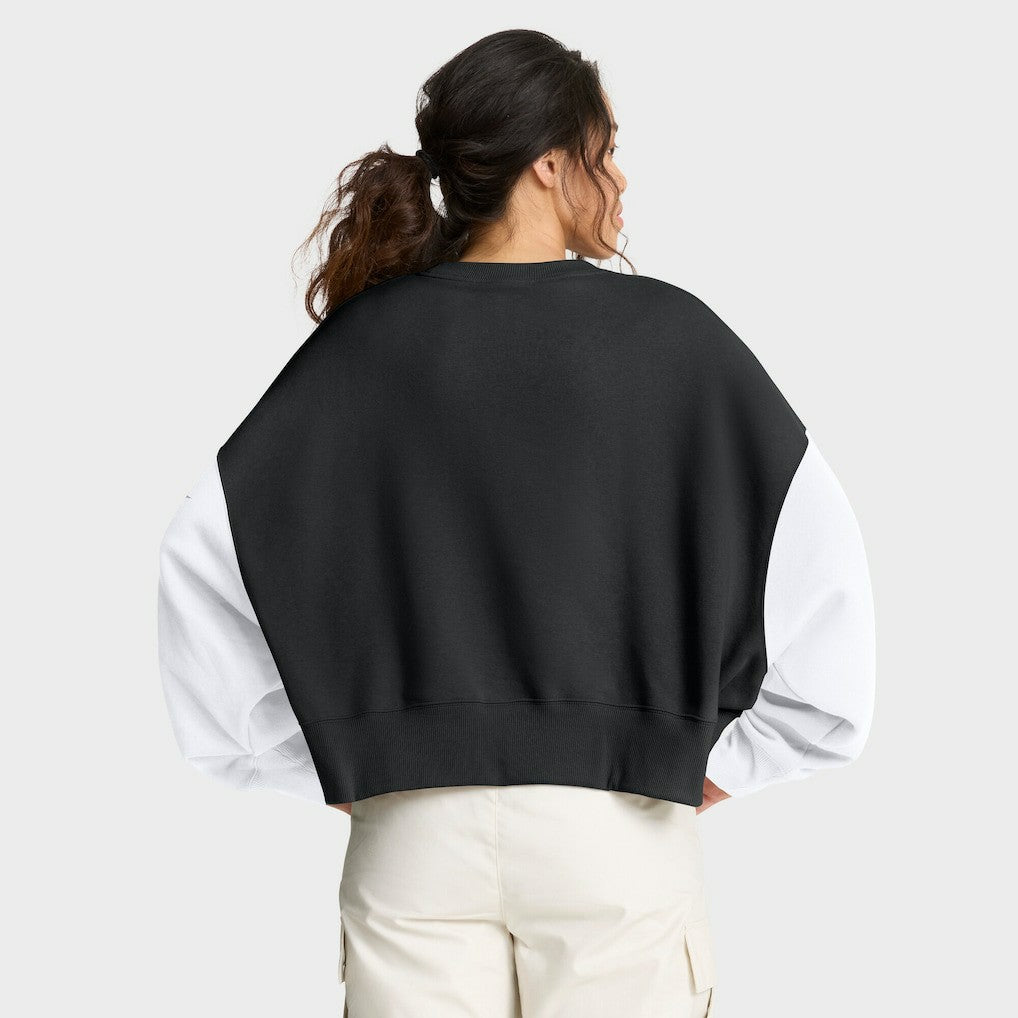New Orleans Saints Women's Oversized Color-Block Pullover Sweatshirt - Black cheap
