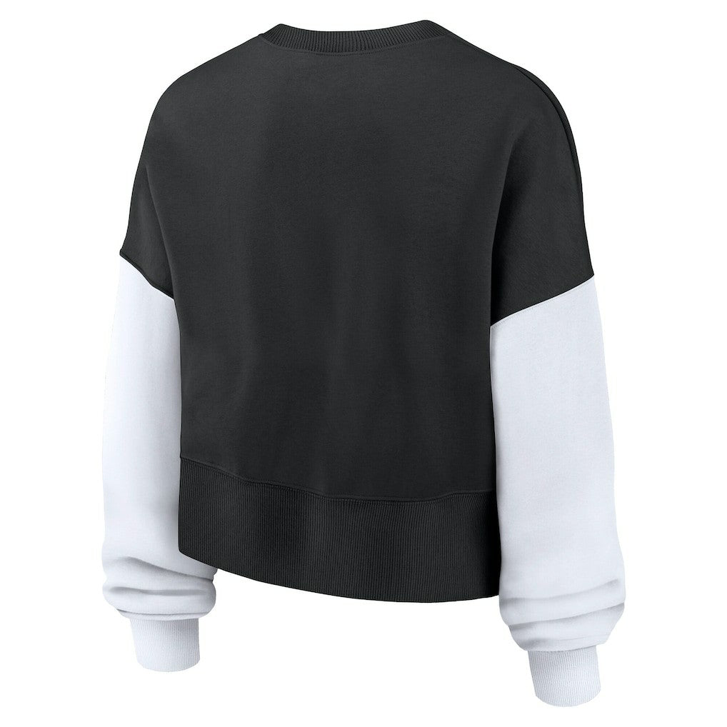 New Orleans Saints Women's Oversized Color-Block Pullover Sweatshirt - Black cheap