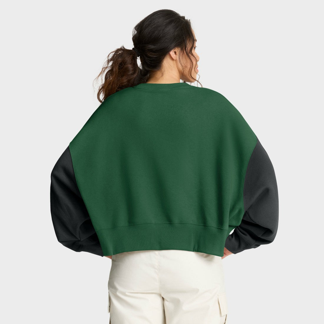 New York Jets Women's Oversized Color-Block Pullover Sweatshirt - Green online