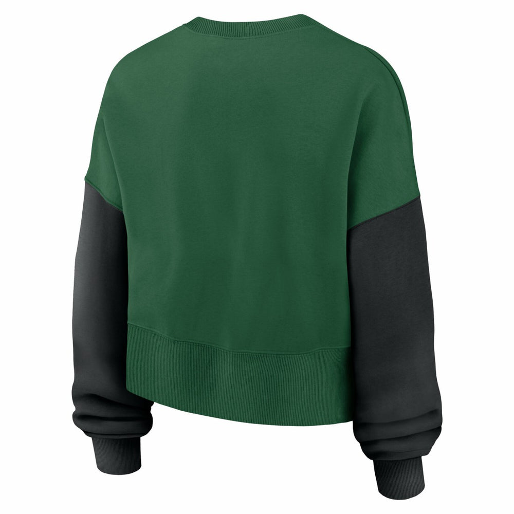 New York Jets Women's Oversized Color-Block Pullover Sweatshirt - Green online