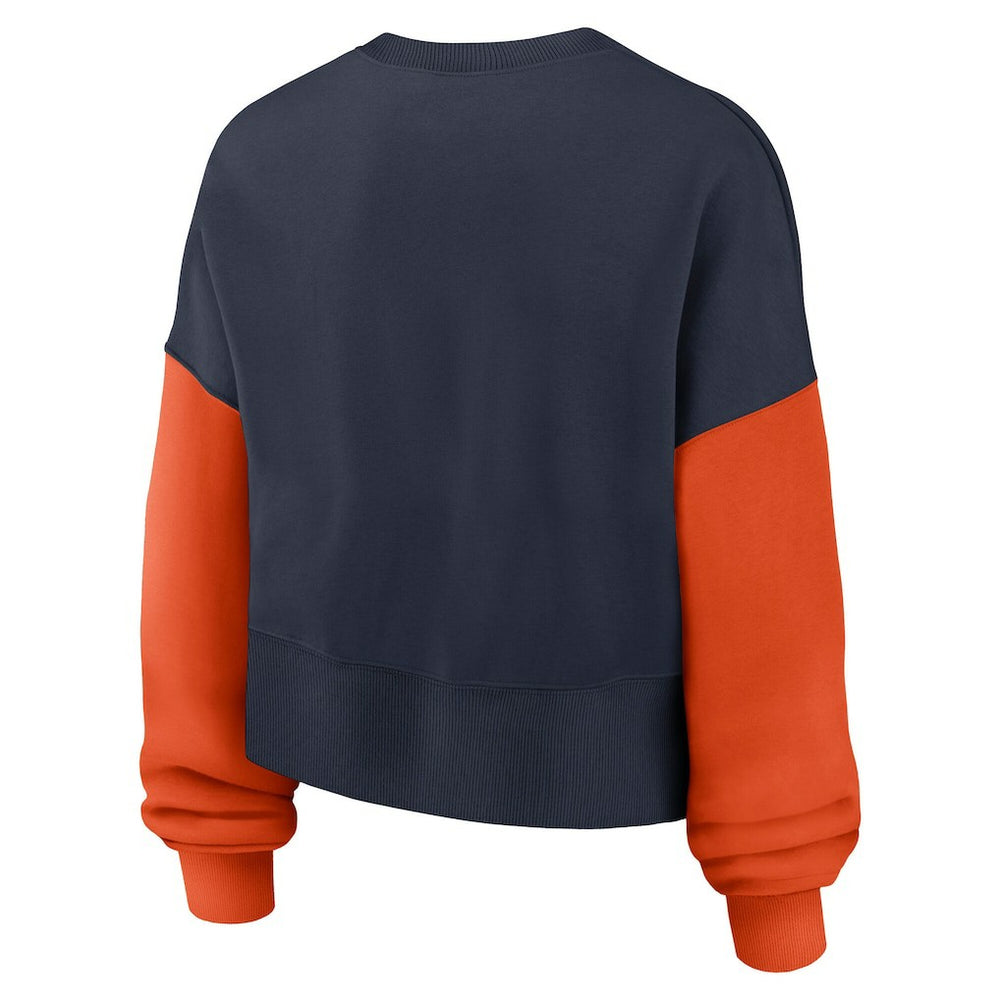Chicago Bears Women's Oversized Color-Block Pullover Sweatshirt - Navy cheap