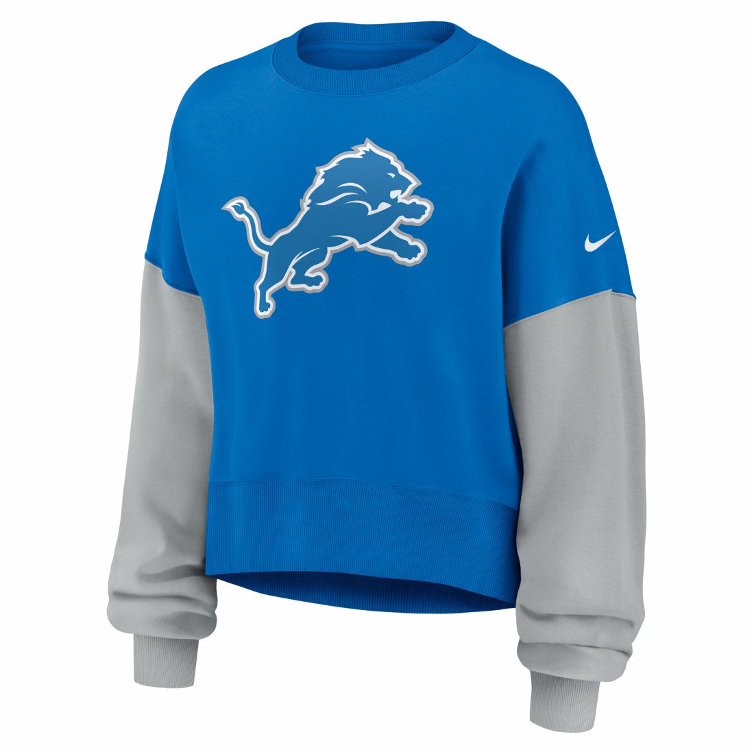 Detroit Lions Women's Oversized Color-Block Pullover Sweatshirt - Blue cheap