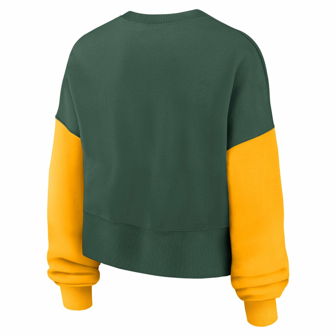 Green Bay Packers Women's Oversized Color-Block Pullover Sweatshirt - Green for sale