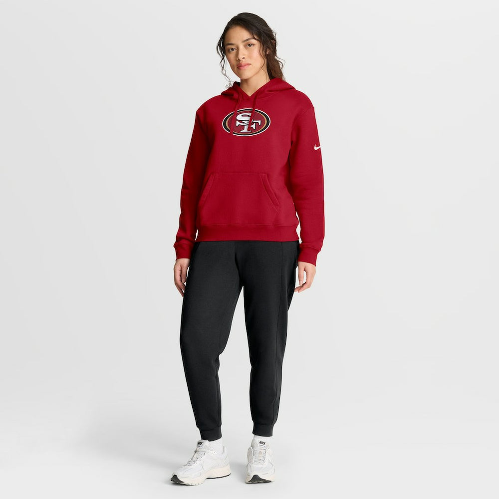 San Francisco 49ers Women's Club Fleece Hoodie - Scarlet sale