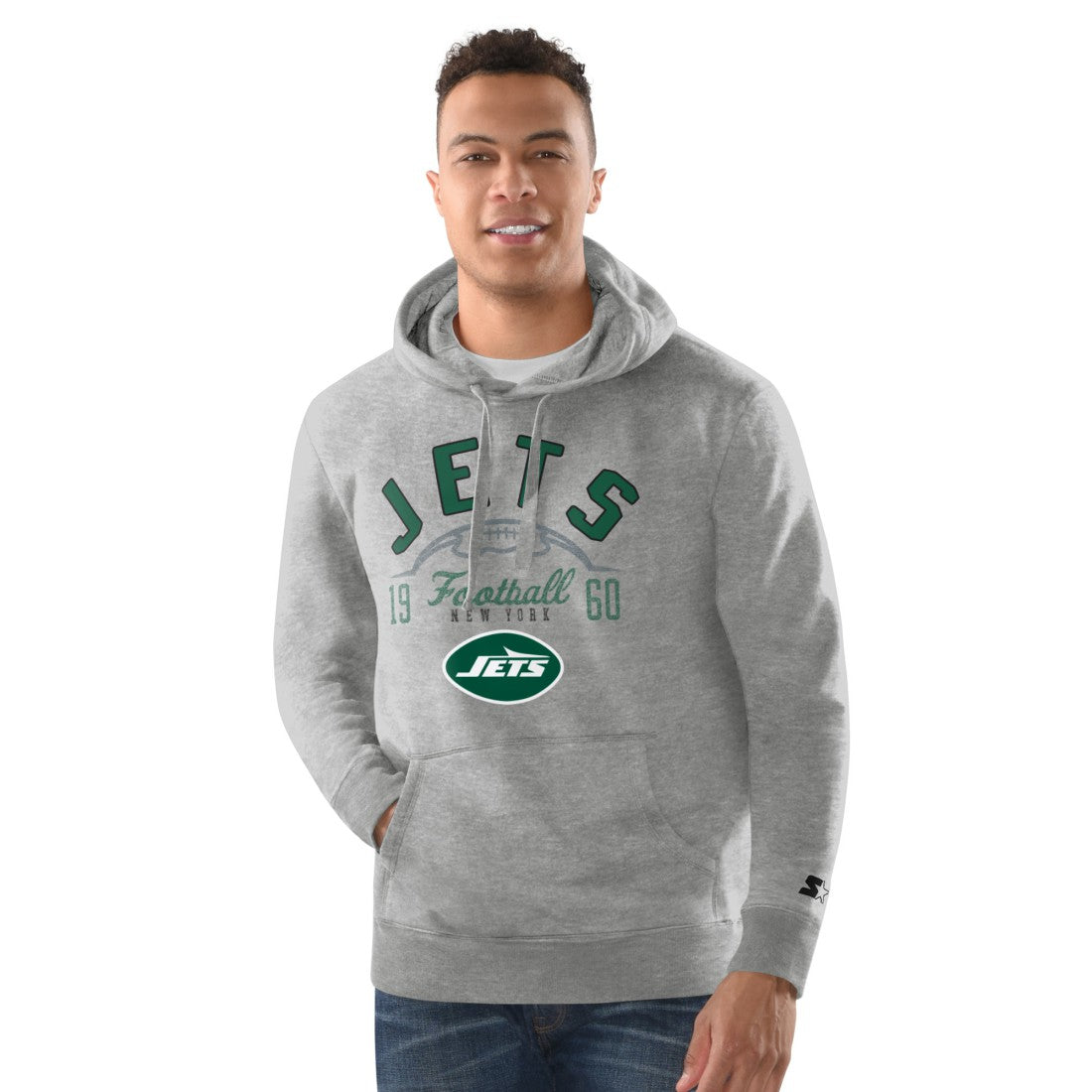 New York Jets Starter Pullover Hoodie - Heather Gray online