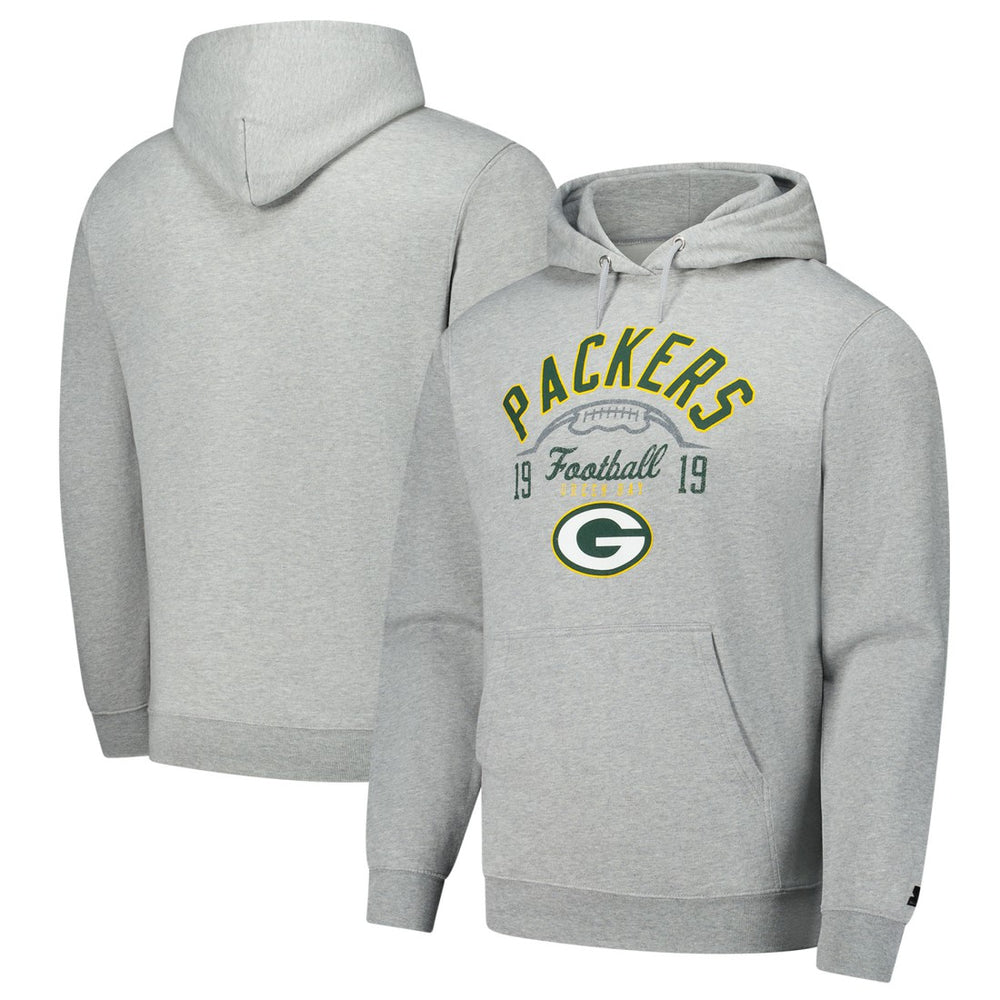 Green Bay Packers Starter Pullover Hoodie - Heather Gray outlet
