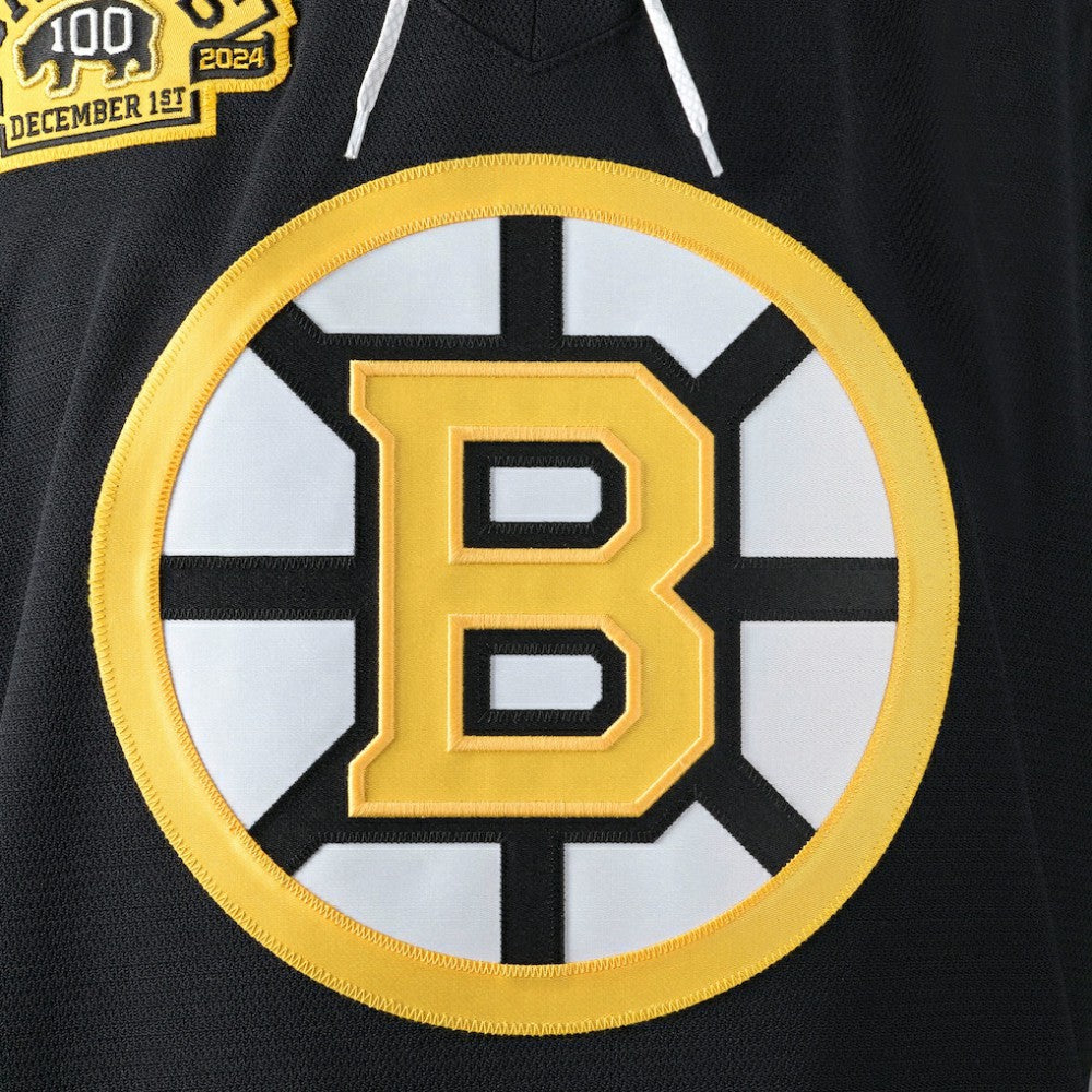 Boston Bruins Fanatics 100th Anniversary Authentic Pro Jersey - Black Jerseys