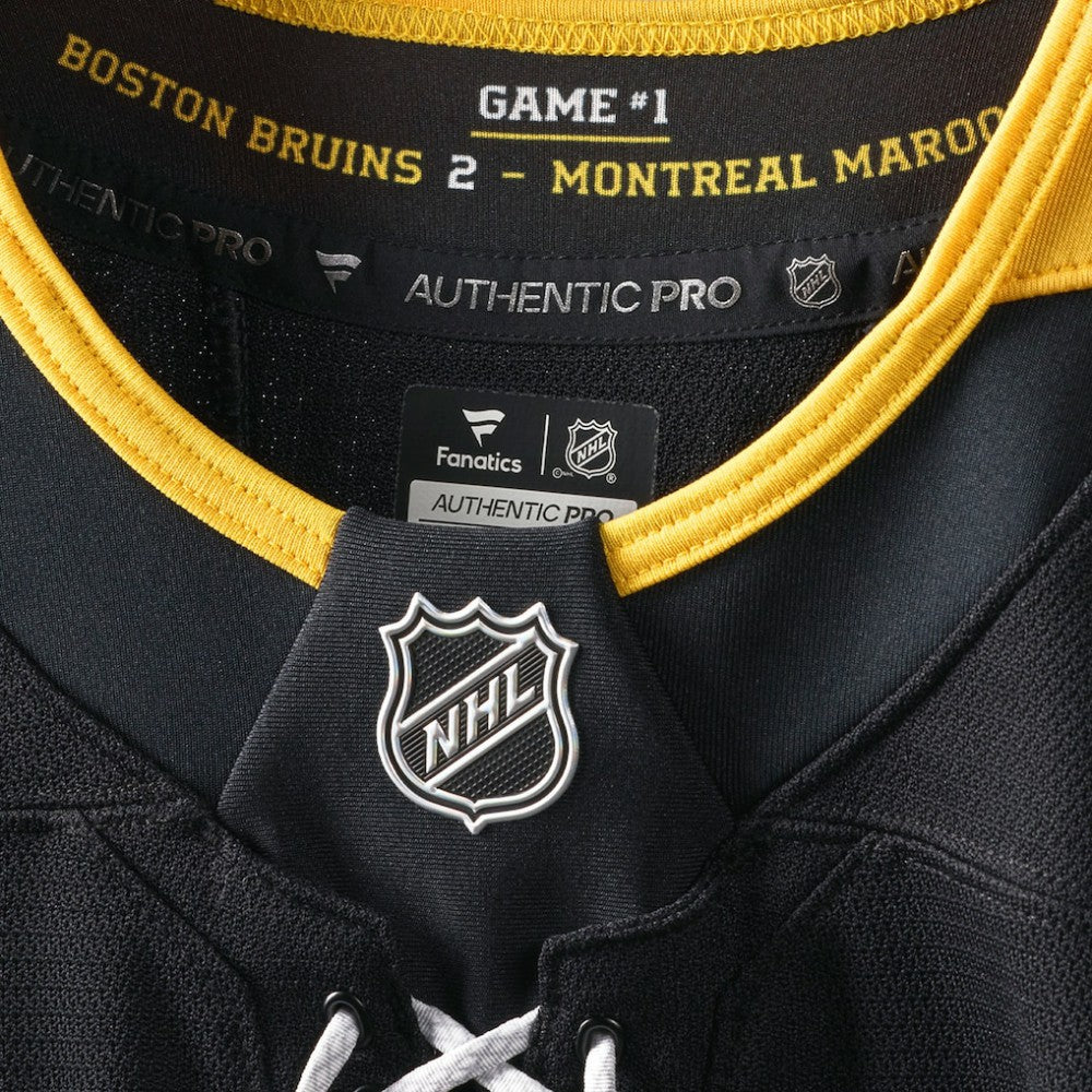 Boston Bruins Fanatics 100th Anniversary Authentic Pro Jersey - Black Jerseys