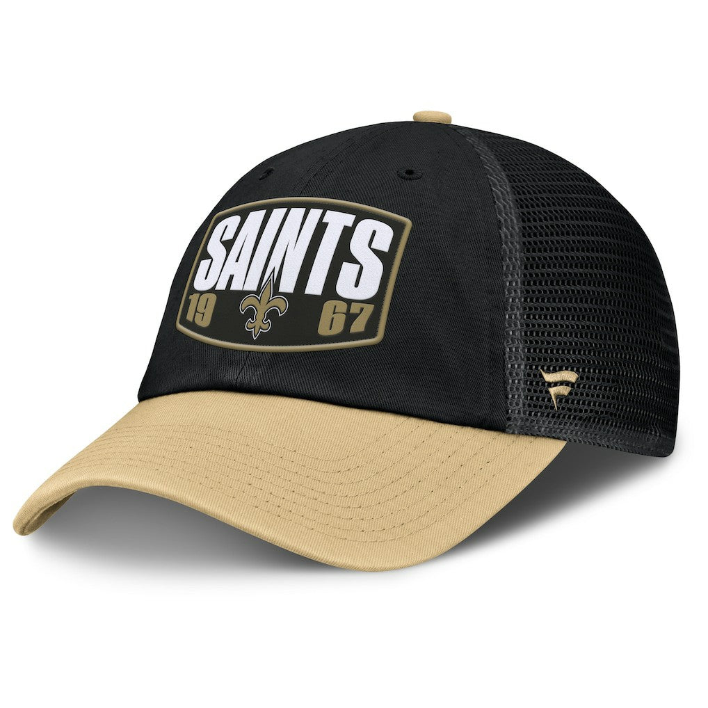 New Orleans Saints Franchise Trucker Adjustable Hat - Black/Gold for sale