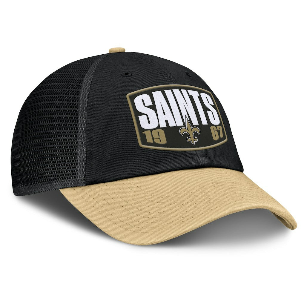 New Orleans Saints Franchise Trucker Adjustable Hat - Black/Gold for sale
