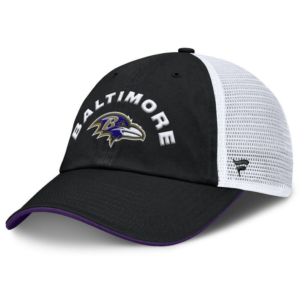 Baltimore Ravens Reverse Trucker Adjustable Hat - Black/White sale