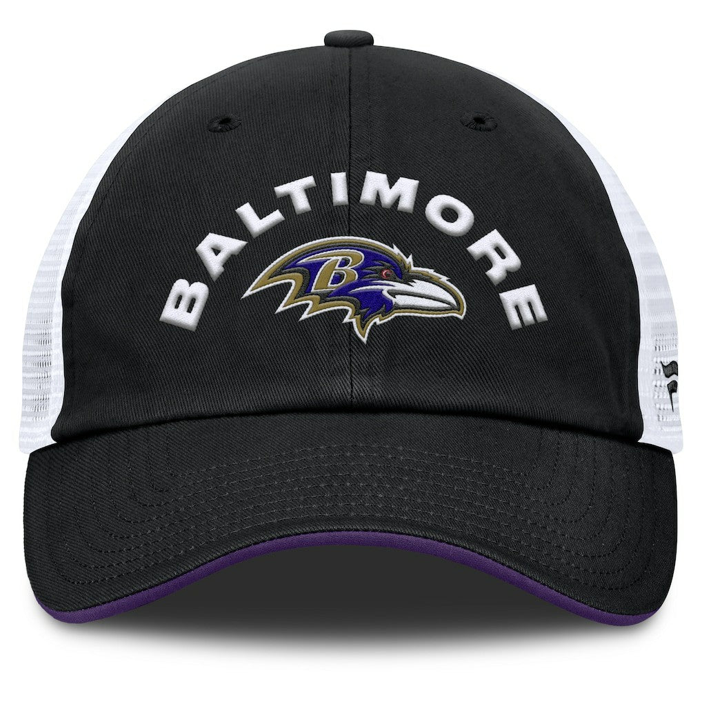 Baltimore Ravens Reverse Trucker Adjustable Hat - Black/White sale