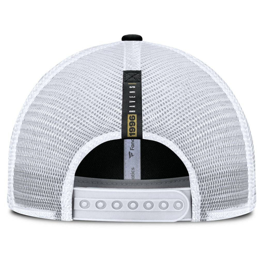 Baltimore Ravens Reverse Trucker Adjustable Hat - Black/White sale
