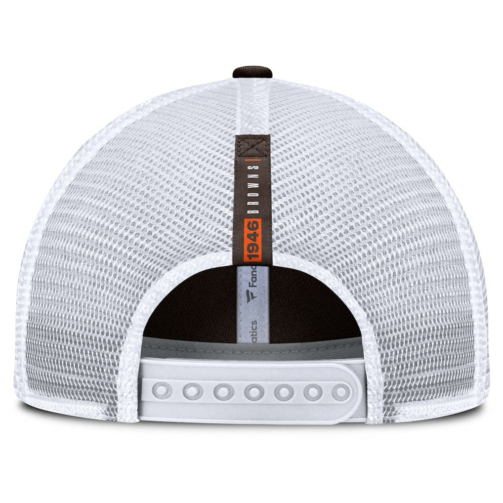 Cleveland Browns Reverse Trucker Adjustable Hat - Brown/White online
