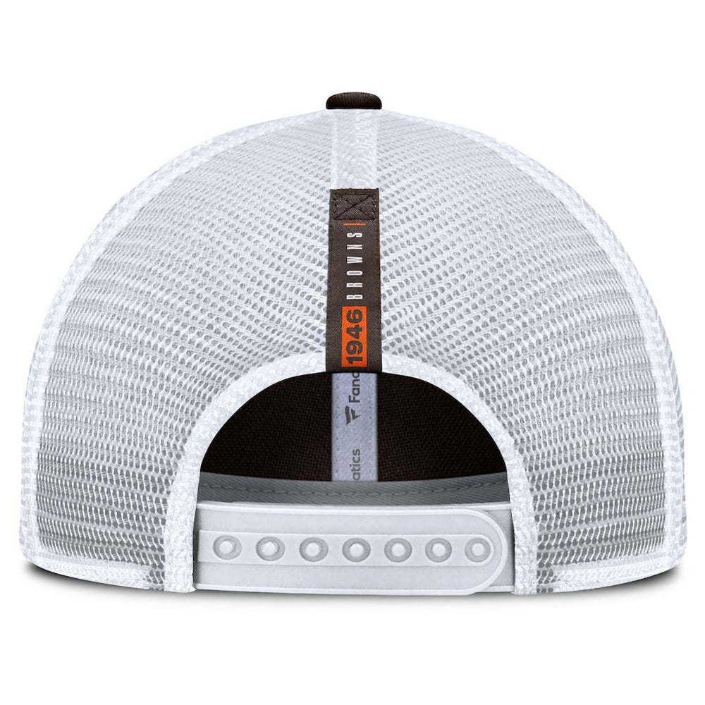 Cleveland Browns Reverse Trucker Adjustable Hat - Brown/White online