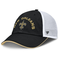 New Orleans Saints Reverse Trucker Adjustable Hat - Black/White on sale