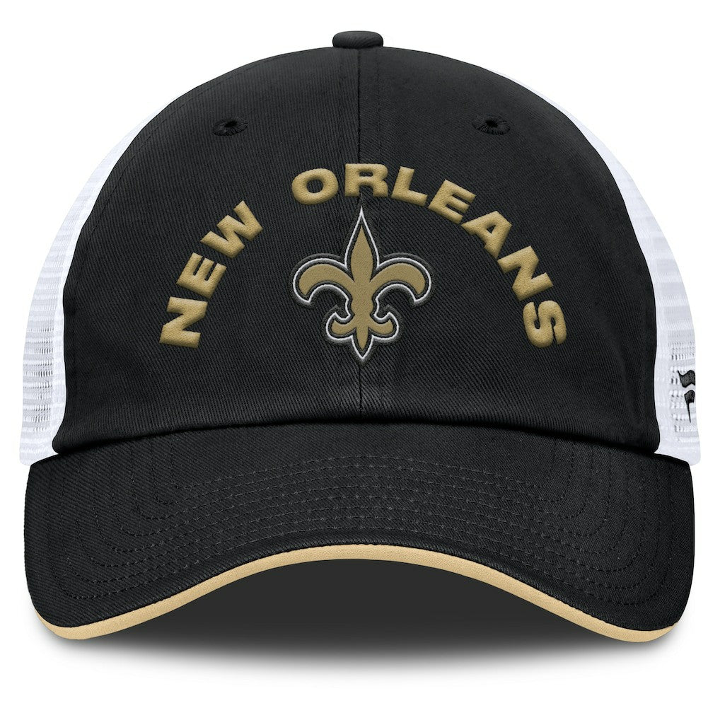 New Orleans Saints Reverse Trucker Adjustable Hat - Black/White on sale