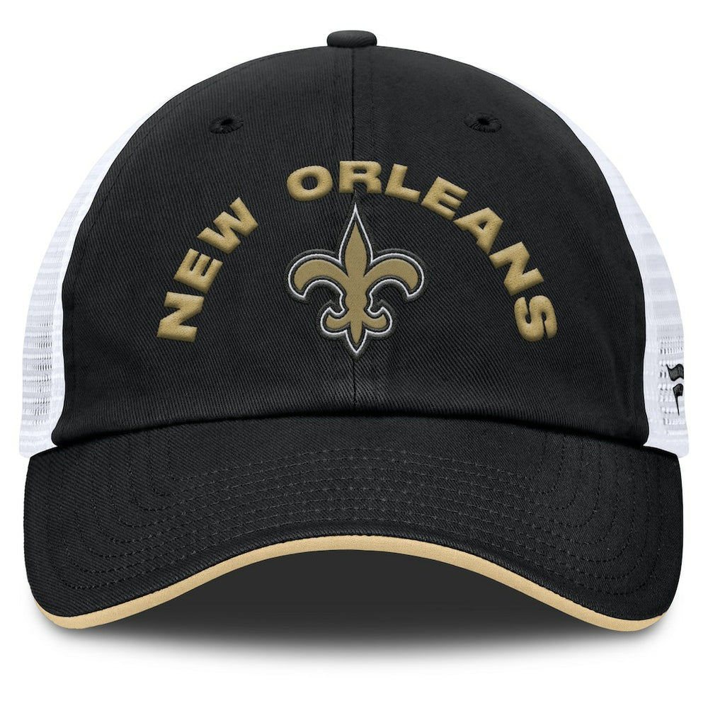New Orleans Saints Reverse Trucker Adjustable Hat - Black/White on sale