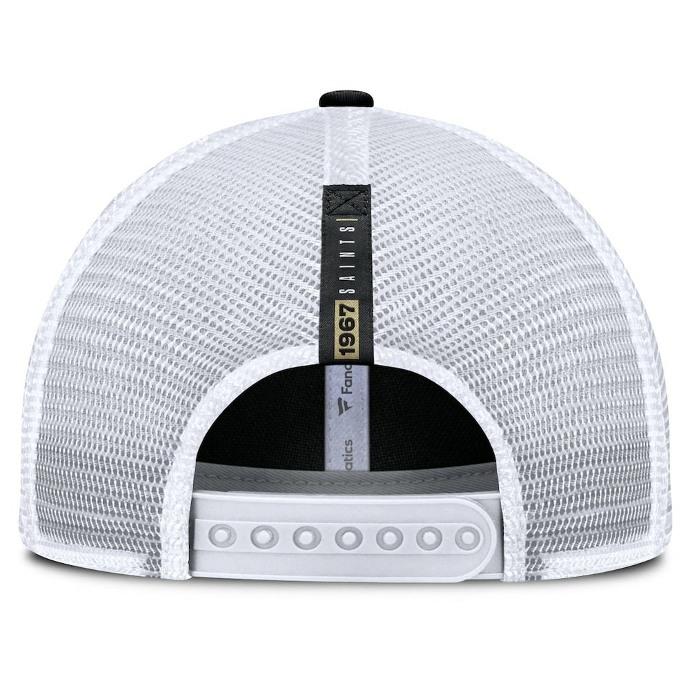 New Orleans Saints Reverse Trucker Adjustable Hat - Black/White on sale