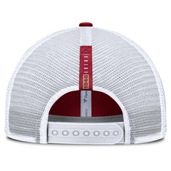 San Francisco 49ers Reverse Trucker Adjustable Hat - Scarlet/White discount