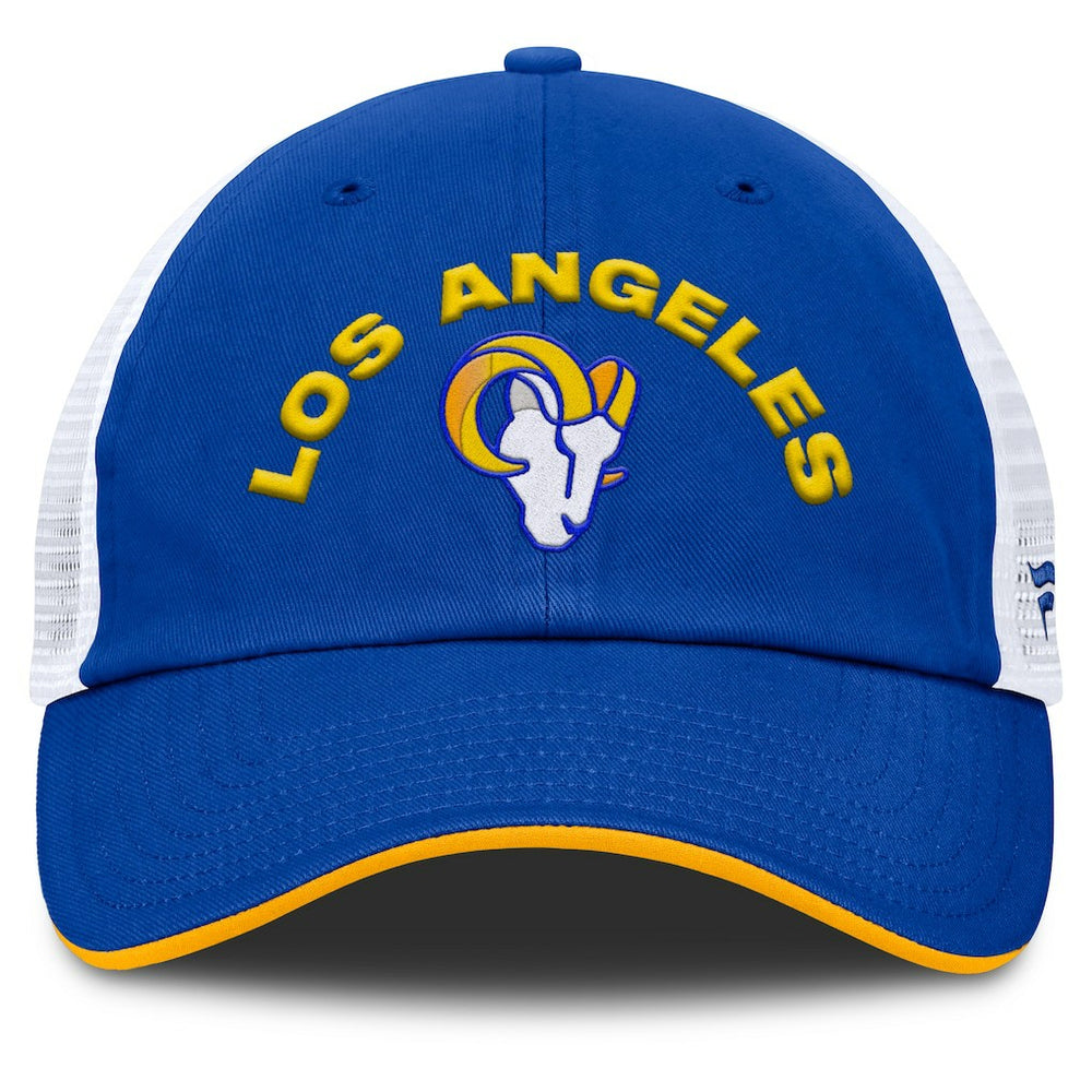 Los Angeles Rams Reverse Trucker Adjustable Hat - Royal/White discount