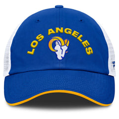 Los Angeles Rams Reverse Trucker Adjustable Hat - Royal/White discount