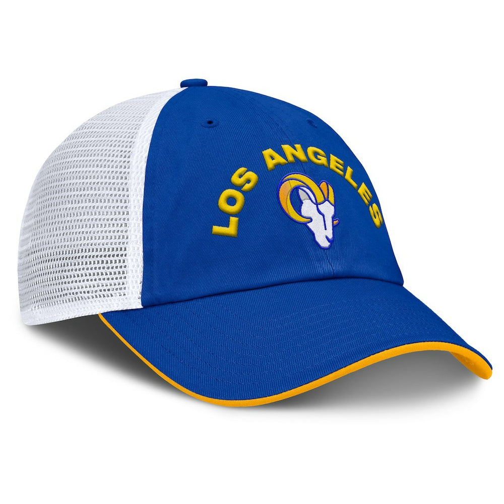Los Angeles Rams Reverse Trucker Adjustable Hat - Royal/White discount