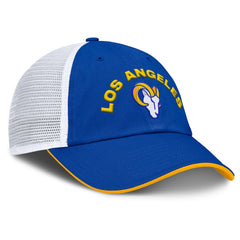 Los Angeles Rams Reverse Trucker Adjustable Hat - Royal/White discount