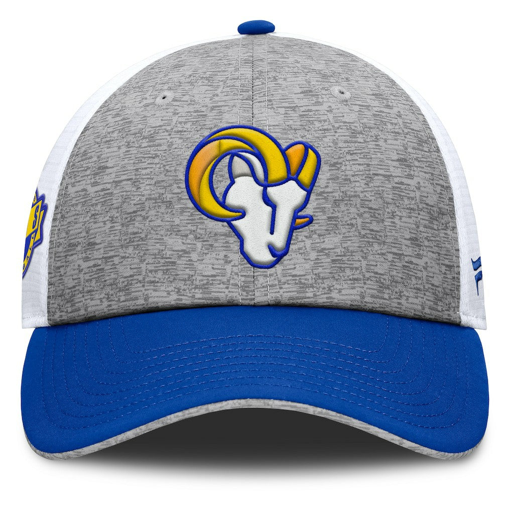 Los Angeles Rams Option Trucker Adjustable Hat - Gray/Royal on sale