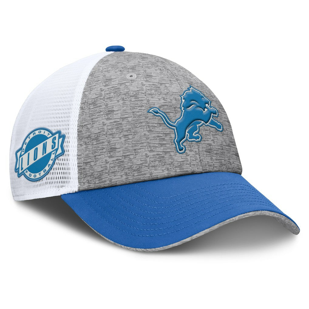 Detroit Lions Option Trucker Adjustable Hat - Gray/Blue on sale