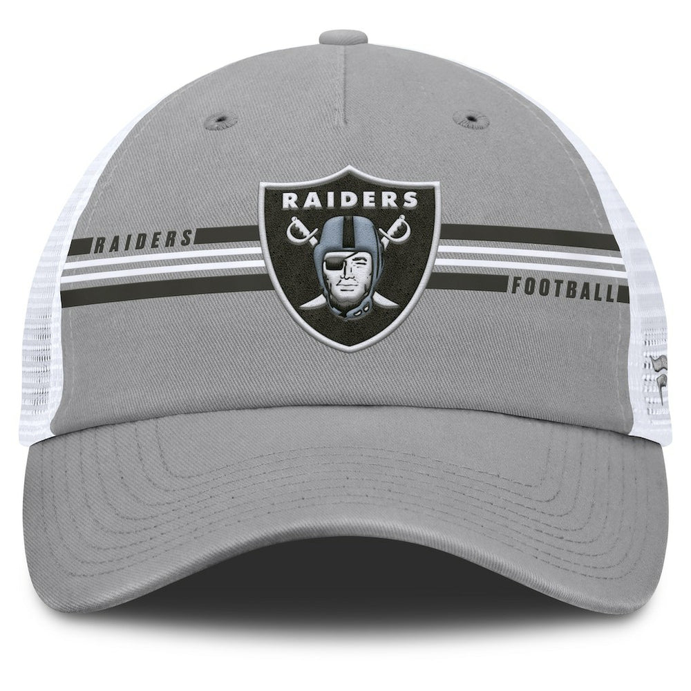 Las Vegas Raiders Singleback Trucker Adjustable Hat - Gray for sale