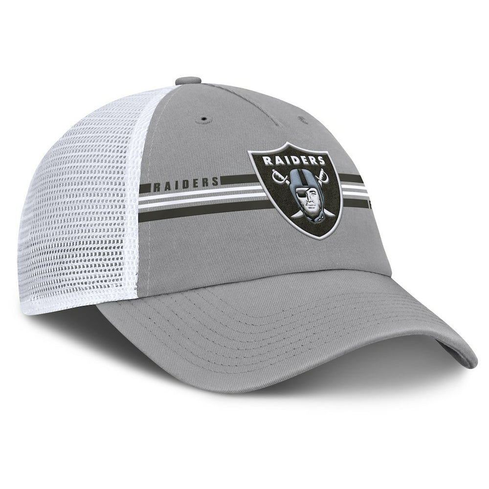 Las Vegas Raiders Singleback Trucker Adjustable Hat - Gray for sale