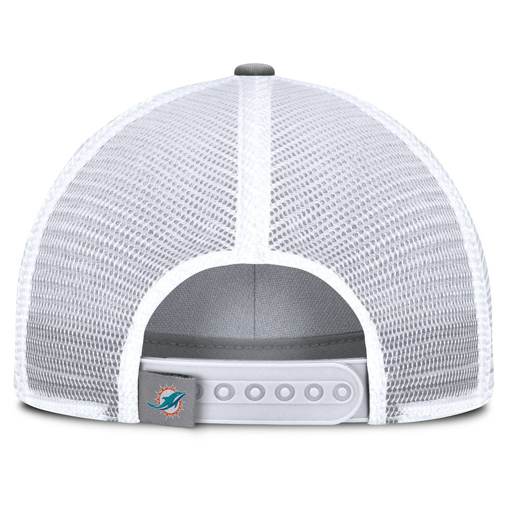 Miami Dolphins Singleback Trucker Adjustable Hat - Gray cheap