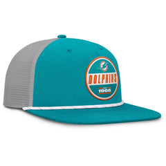 Miami Dolphins Edge Rush Trucker Adjustable Hat - Aqua/Gray on sale