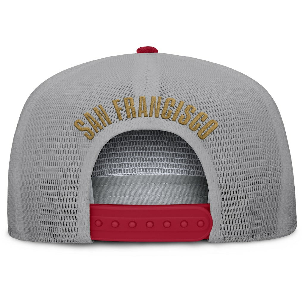 San Francisco 49ers Edge Rush Trucker Adjustable Hat - Scarlet/Gray for sale