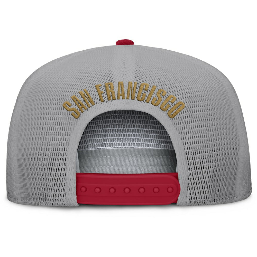 San Francisco 49ers Edge Rush Trucker Adjustable Hat - Scarlet/Gray for sale