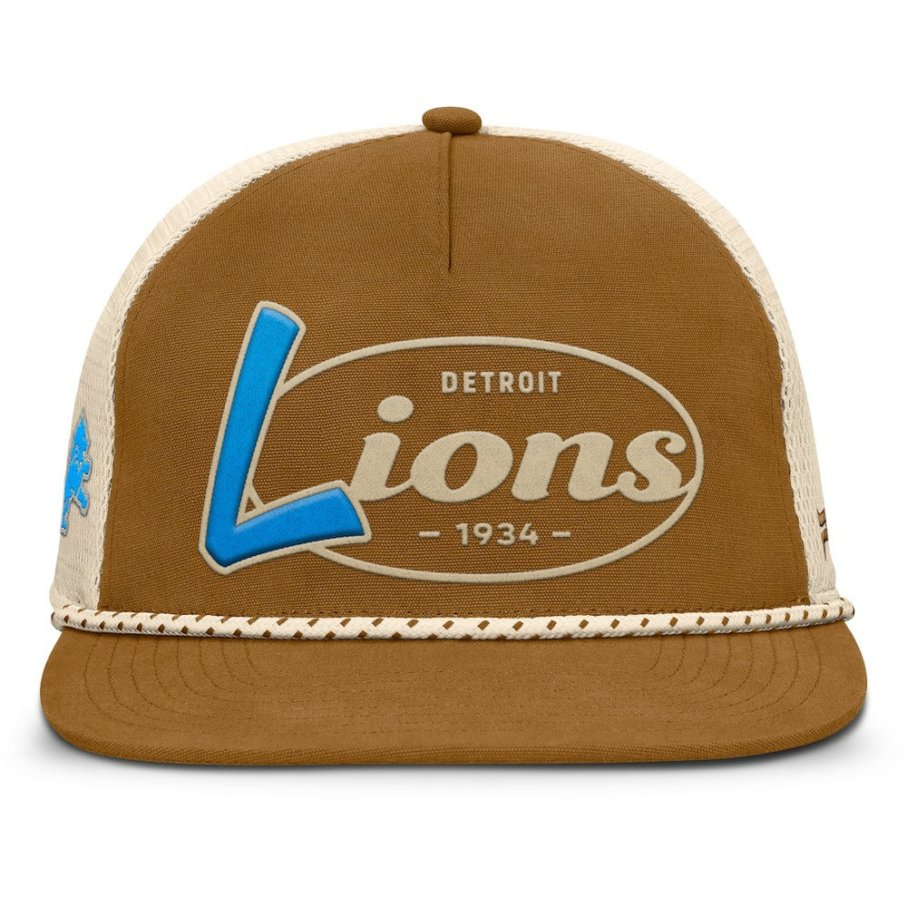 Detroit Lions Iso Rope Trucker Adjustable Hat - Brown on sale